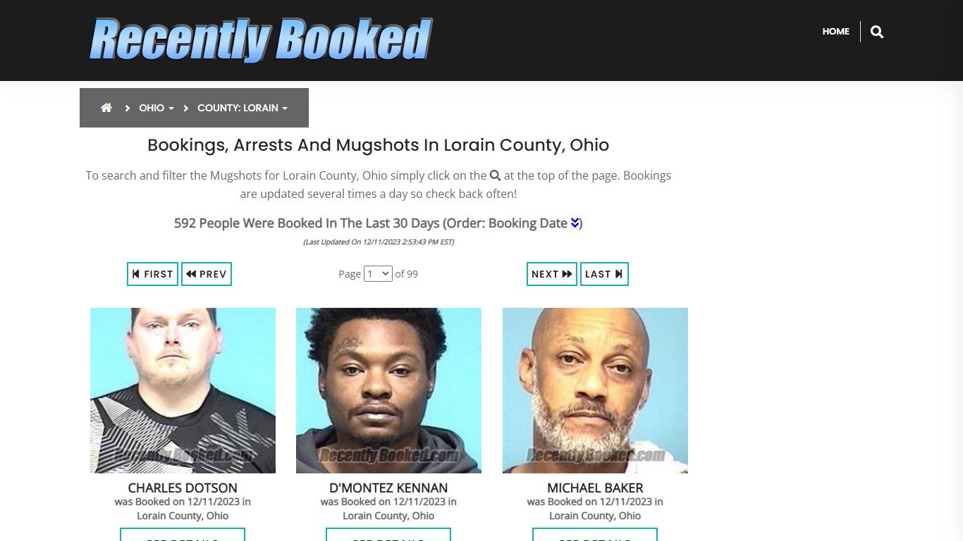 Recent bookings, Arrests, Mugshots in Lorain County, Ohio - Recently Booked